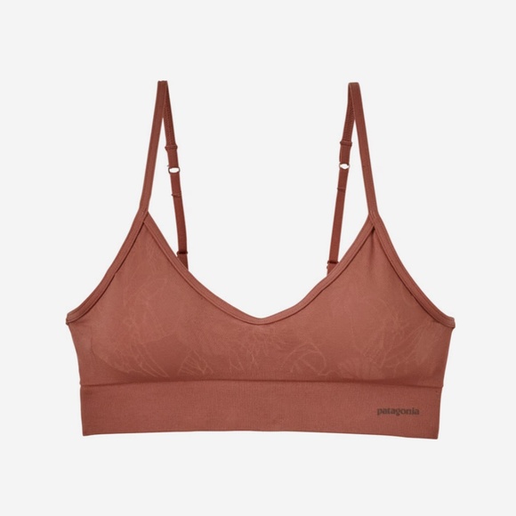 Patagonia Other - NWT- Patagonia Barely Everyday Bra Pink Valley Floral Jacquard, Size XL Bralette